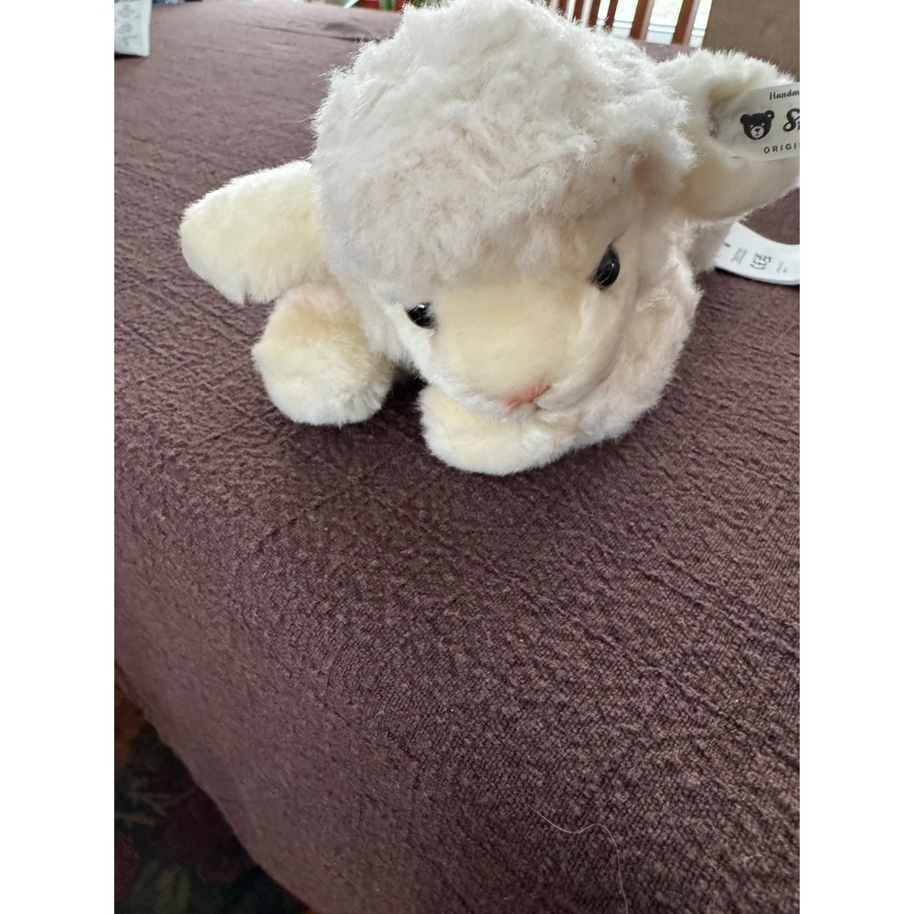 Steiff LINDA lamb stuffed animal original tags collector button ear 280030